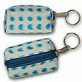 White/Blue Globi 3D Lenticular Key Chain Purse (Stock)